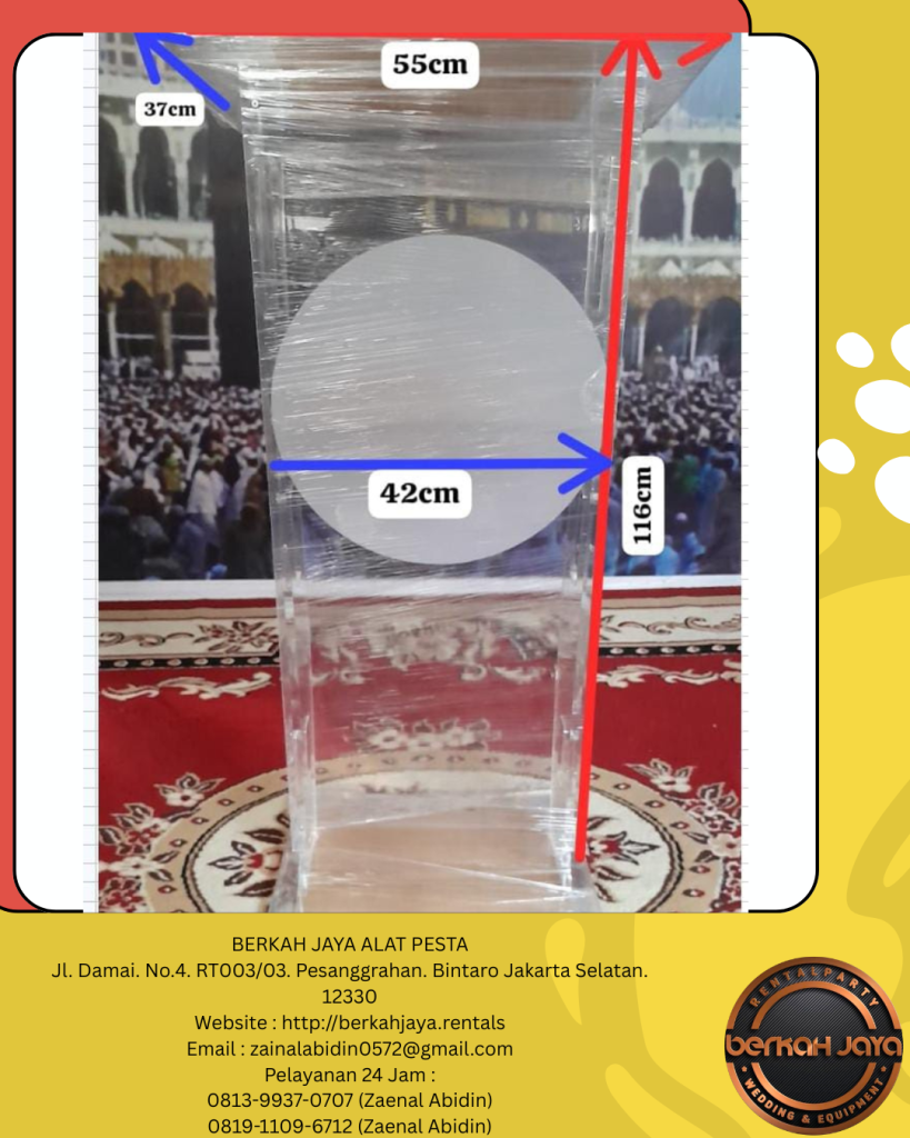 Sewa Podium Acrylic Bening Jakarta Selatan