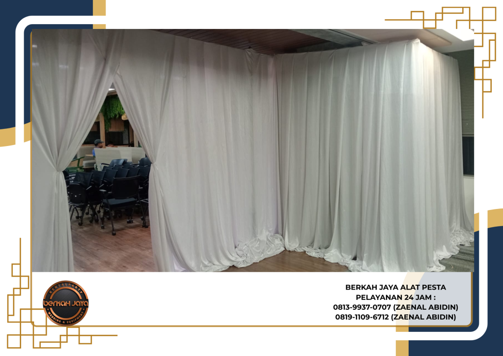 Pusat Rental White Curtain Bersih Dan Rapi Jakarta Selatan