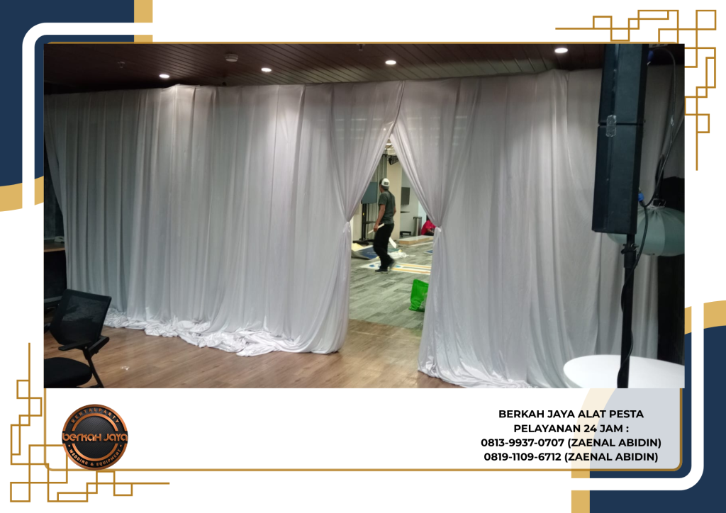 Pusat Rental White Curtain Bersih Dan Rapi Jakarta Selatan