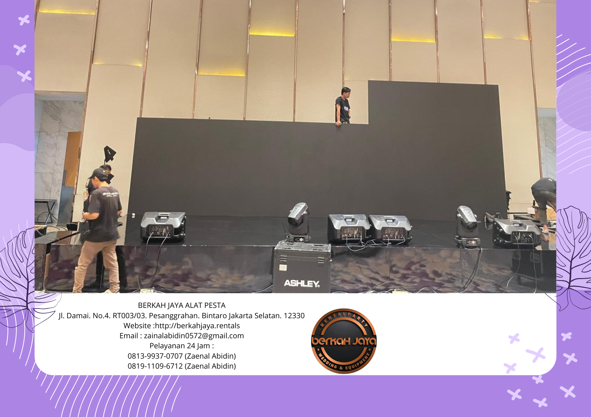 Rental Panggung Melaminto Hitam Dan Putih Area Jakarta Selatan