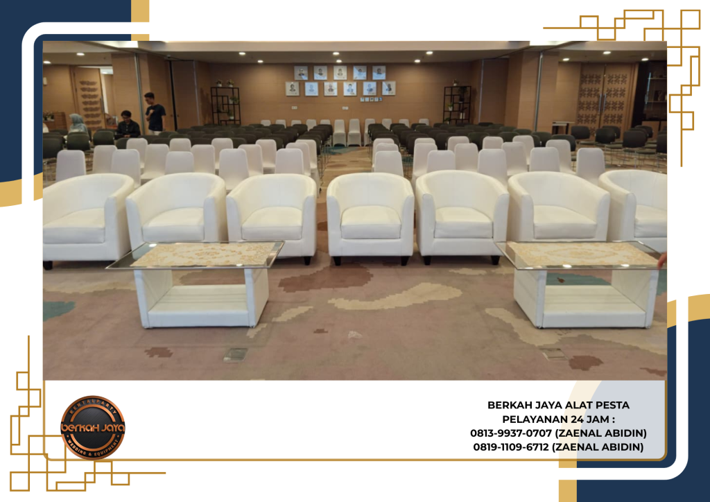 Pusat Sewa Sofa Oval Warna Putih Jakarta Selatan