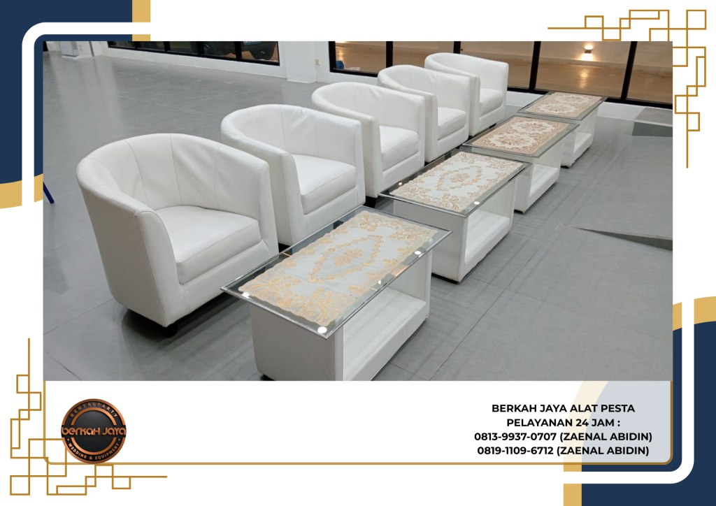 Pusat Sewa Sofa Oval Warna Putih Jakarta Selatan