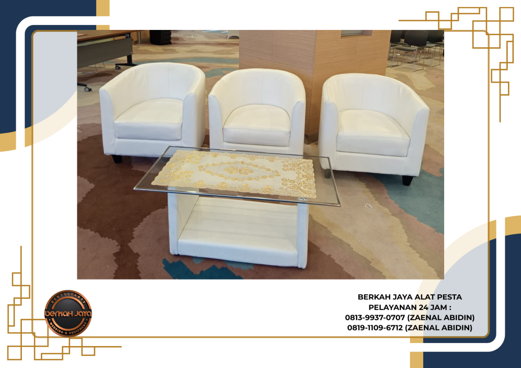 Pusat Sewa Sofa Oval Warna Putih Jakarta Selatan