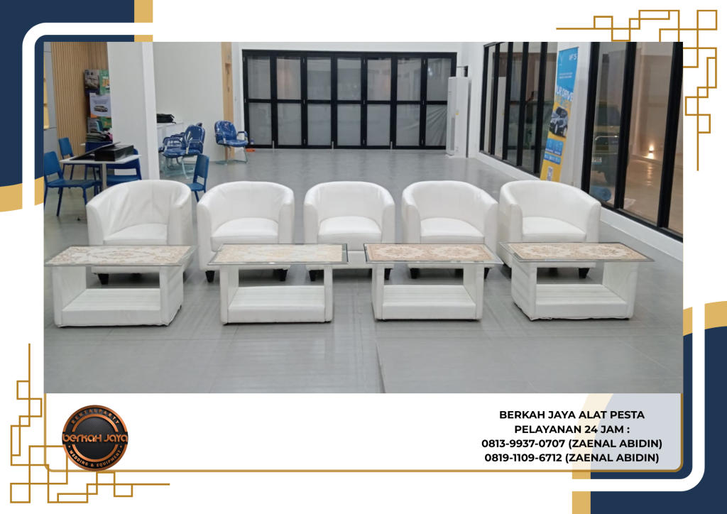 Pusat Sewa Sofa Oval Warna Putih Jakarta Selatan
