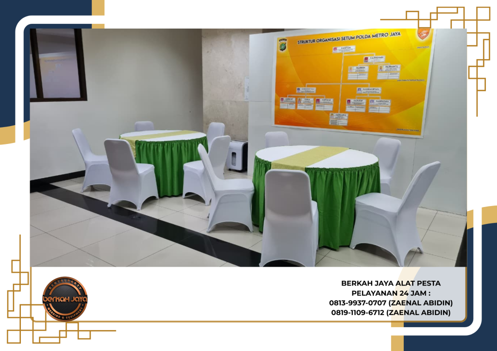 Rental Meja Bundar Meja Kotak Kursi Futura Event Polda Metrojaya Jakarta