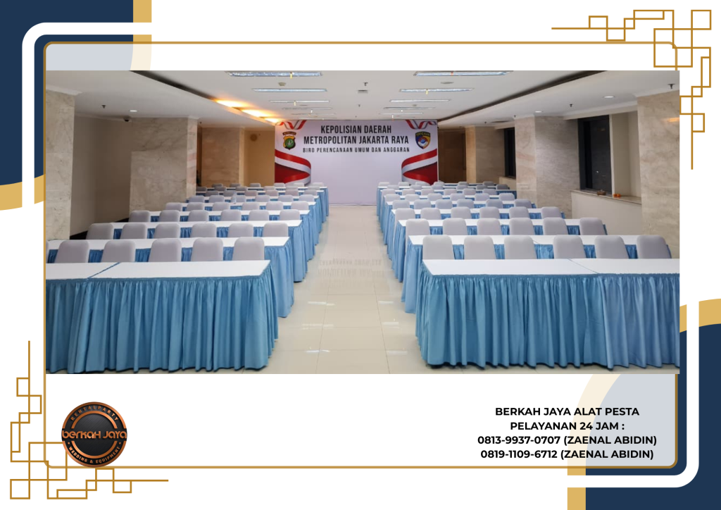 Rental Meja Bundar Meja Kotak Kursi Futura Event Polda Metrojaya Jakarta