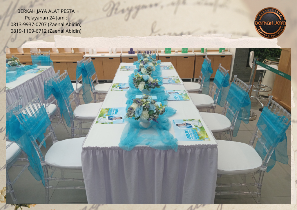 Sewa Kursi Tiffany Acrylic Set Meja Kotak Di Bogor Selatan