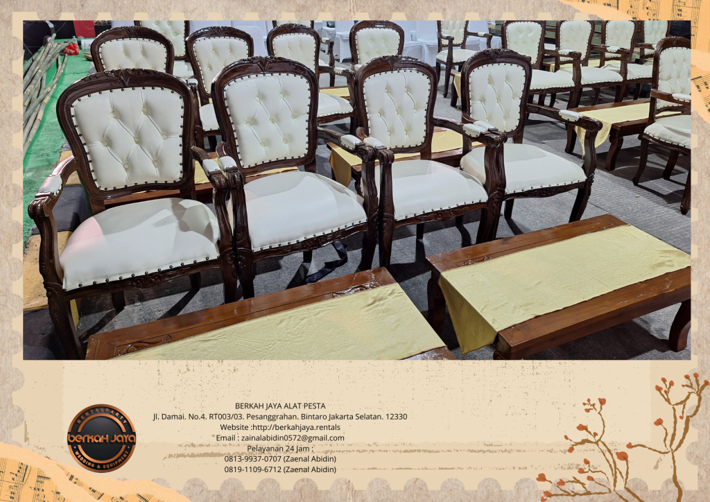 Rental Kursi VIP Type Arm Chairs Area Jakarta Selatan