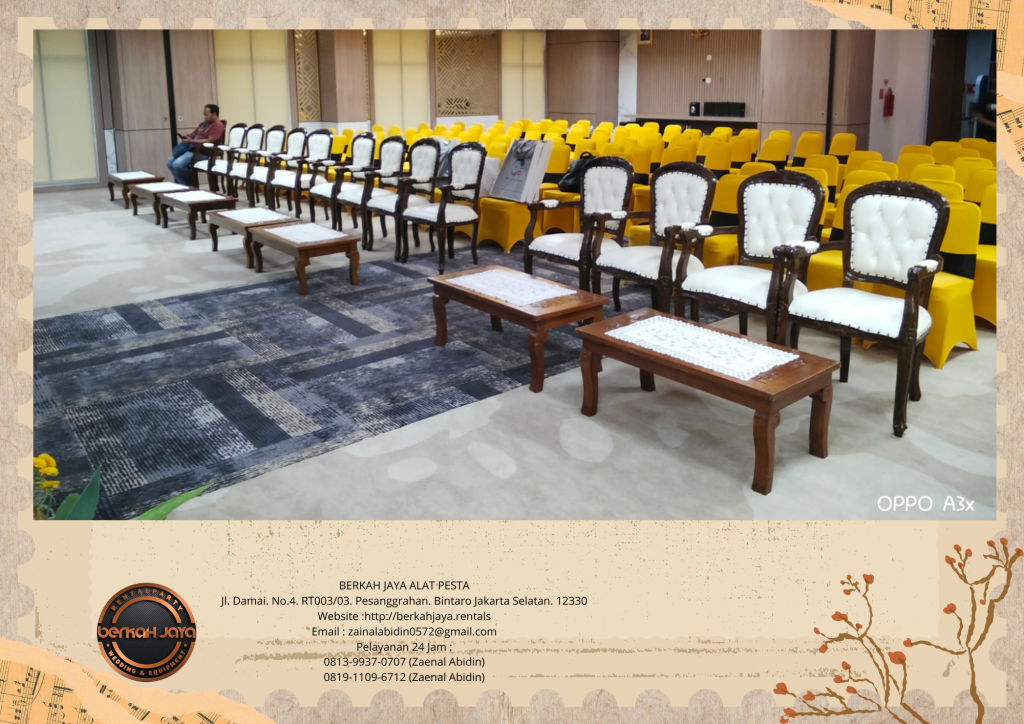 Rental Kursi VIP Type Arm Chairs Area Jakarta Selatan