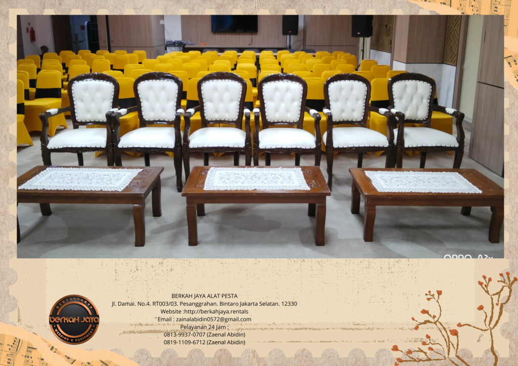 Rental Kursi VIP Type Arm Chairs Area Jakarta Selatan
