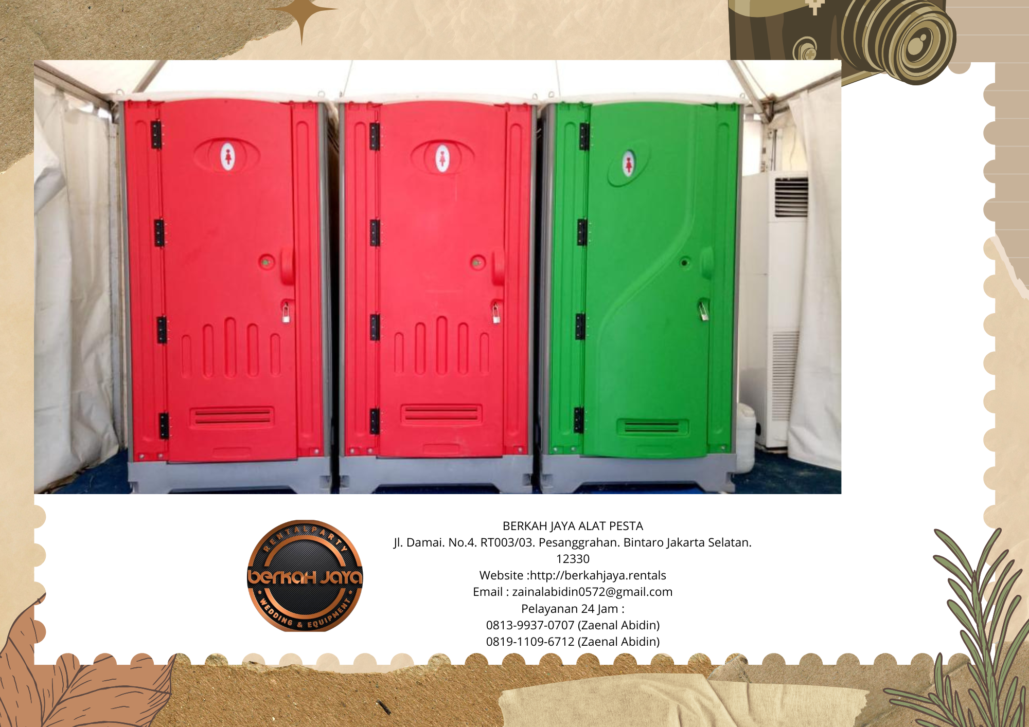 Rental Toilet Portable Area Bintaro Jakarta Selatan