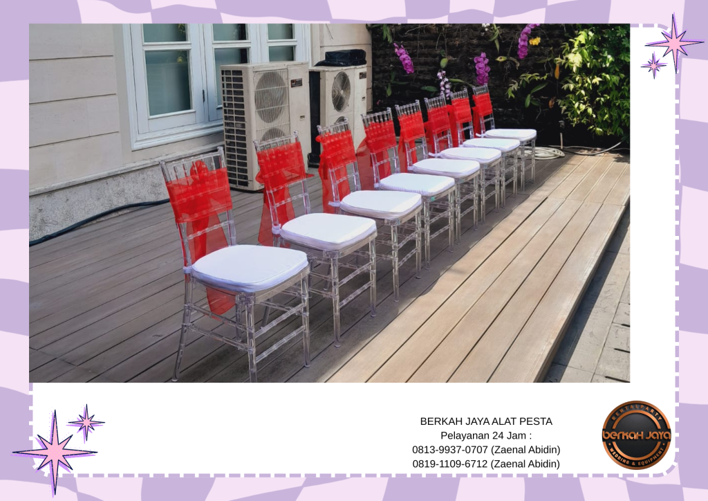 Sewa Kursi Acrylic Type Tiffany Free Ongkir Area Jakarta Selatan