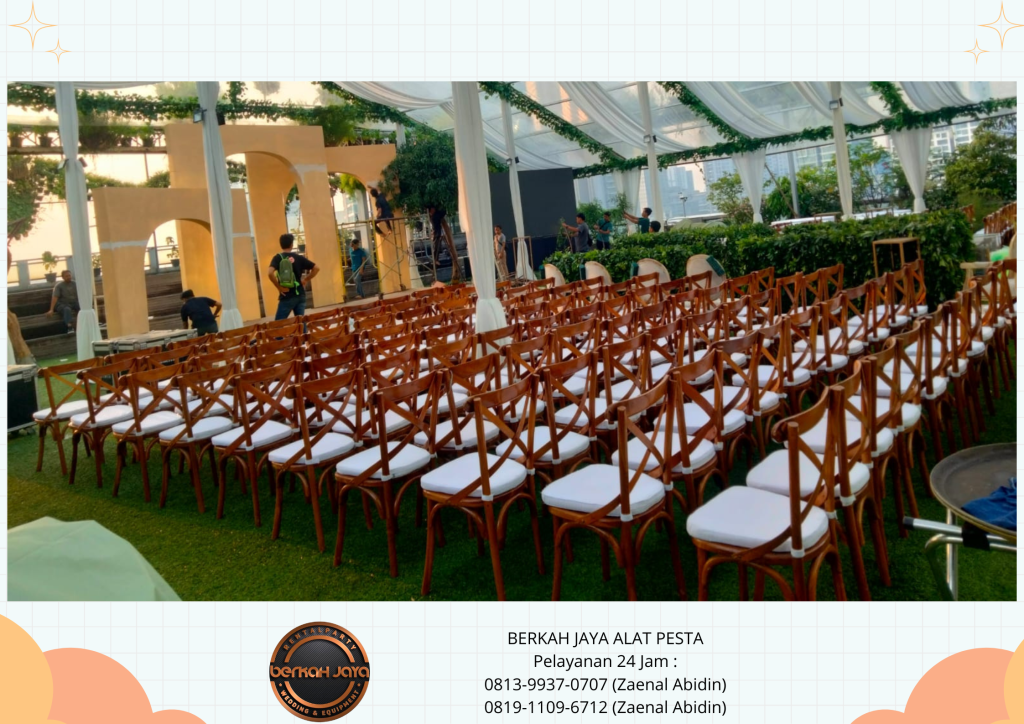 Rental Crossback Chairs atau Kursi Silang Belakang Area Jakarta Selatan