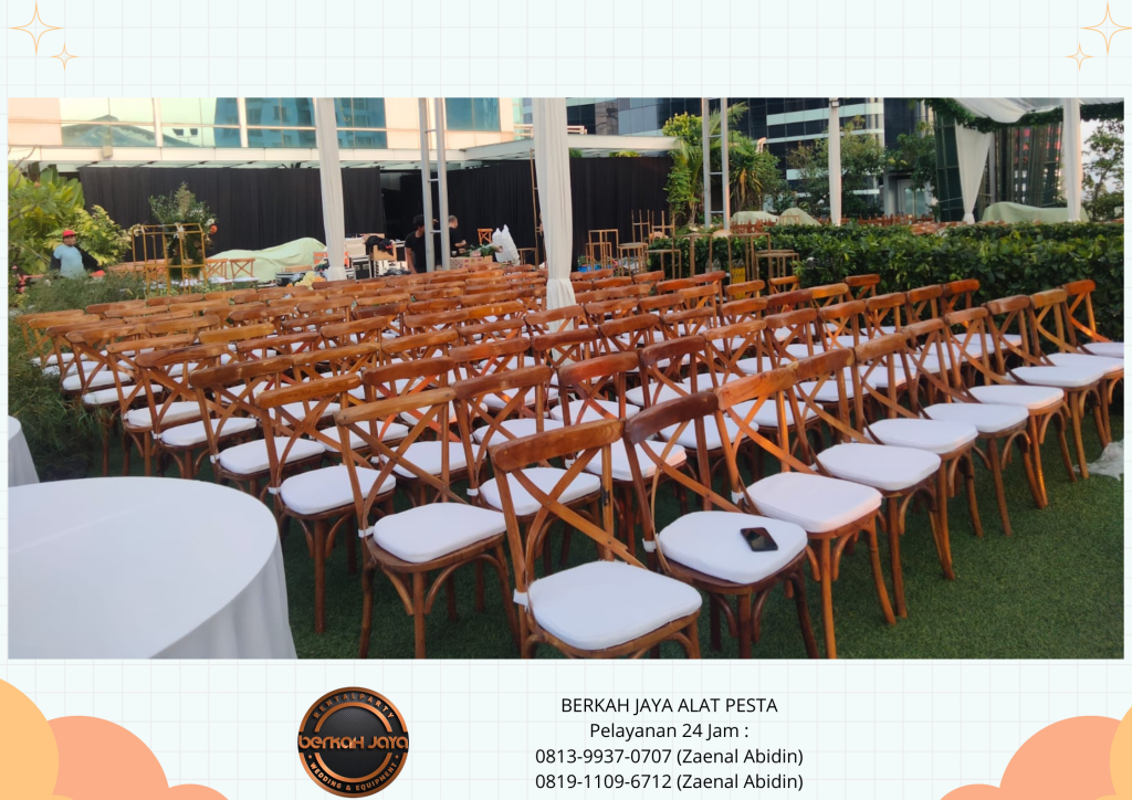 Rental Crossback Chairs atau Kursi Silang Belakang Area Jakarta Selatan