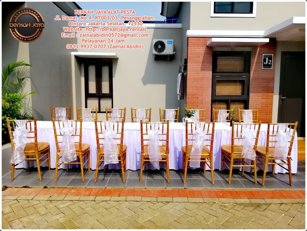 Rental Gold Tiffany Chairs Jakarta Selatan