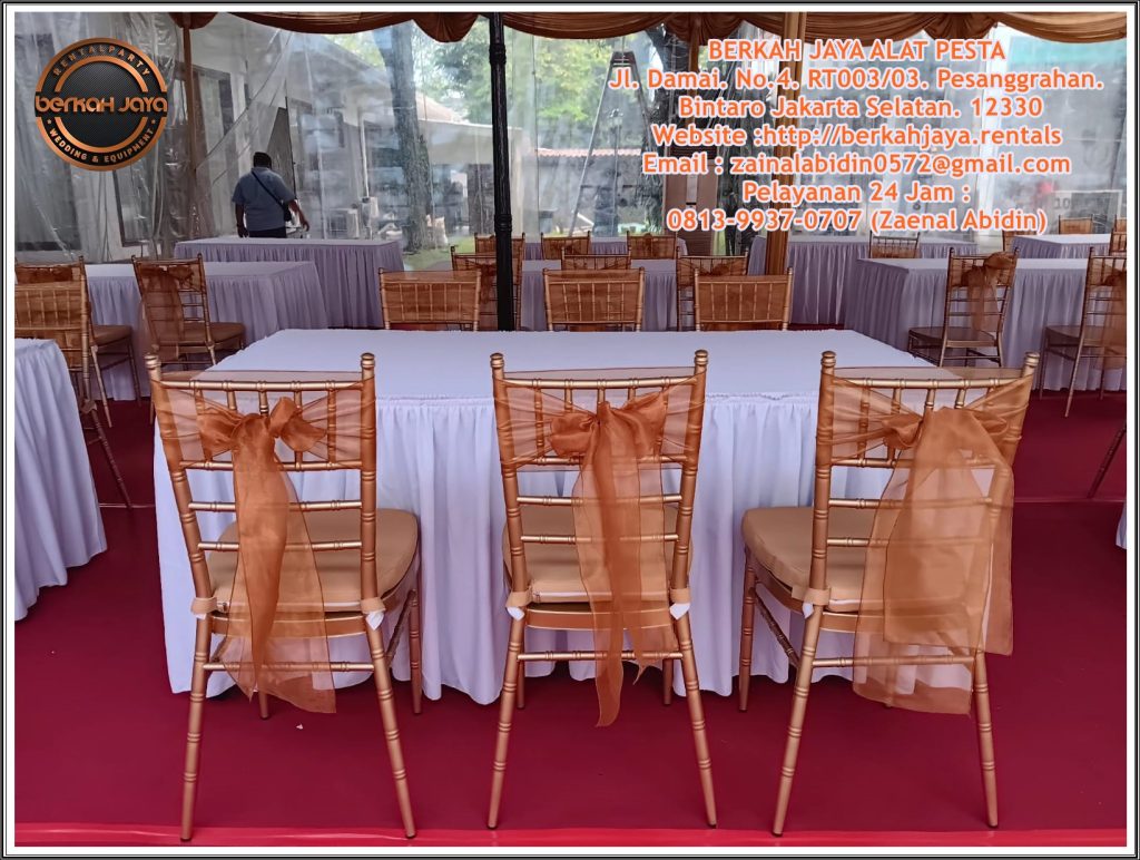 Rental Gold Tiffany Chairs Jakarta Selatan