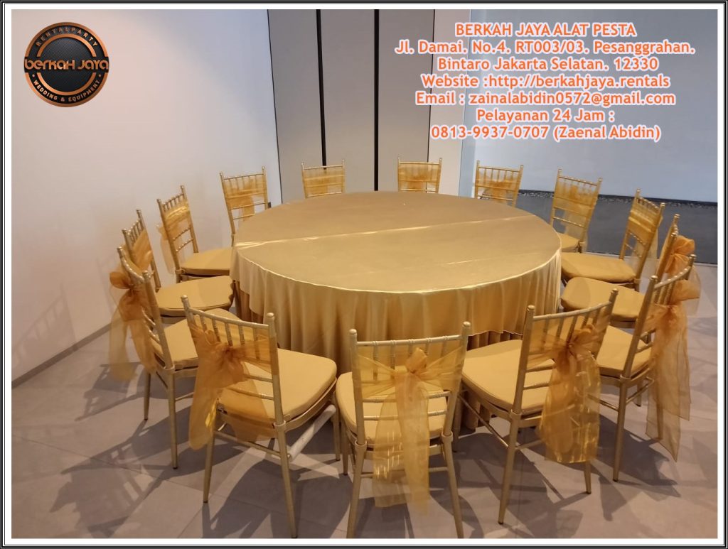 Rental Gold Tiffany Chairs Jakarta Selatan