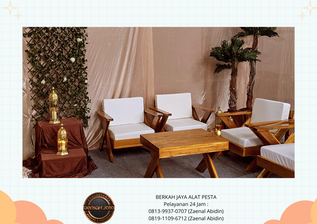 Sewa Sofa Outdoor Dan Meja Kaki Silang Jakarta Selatan