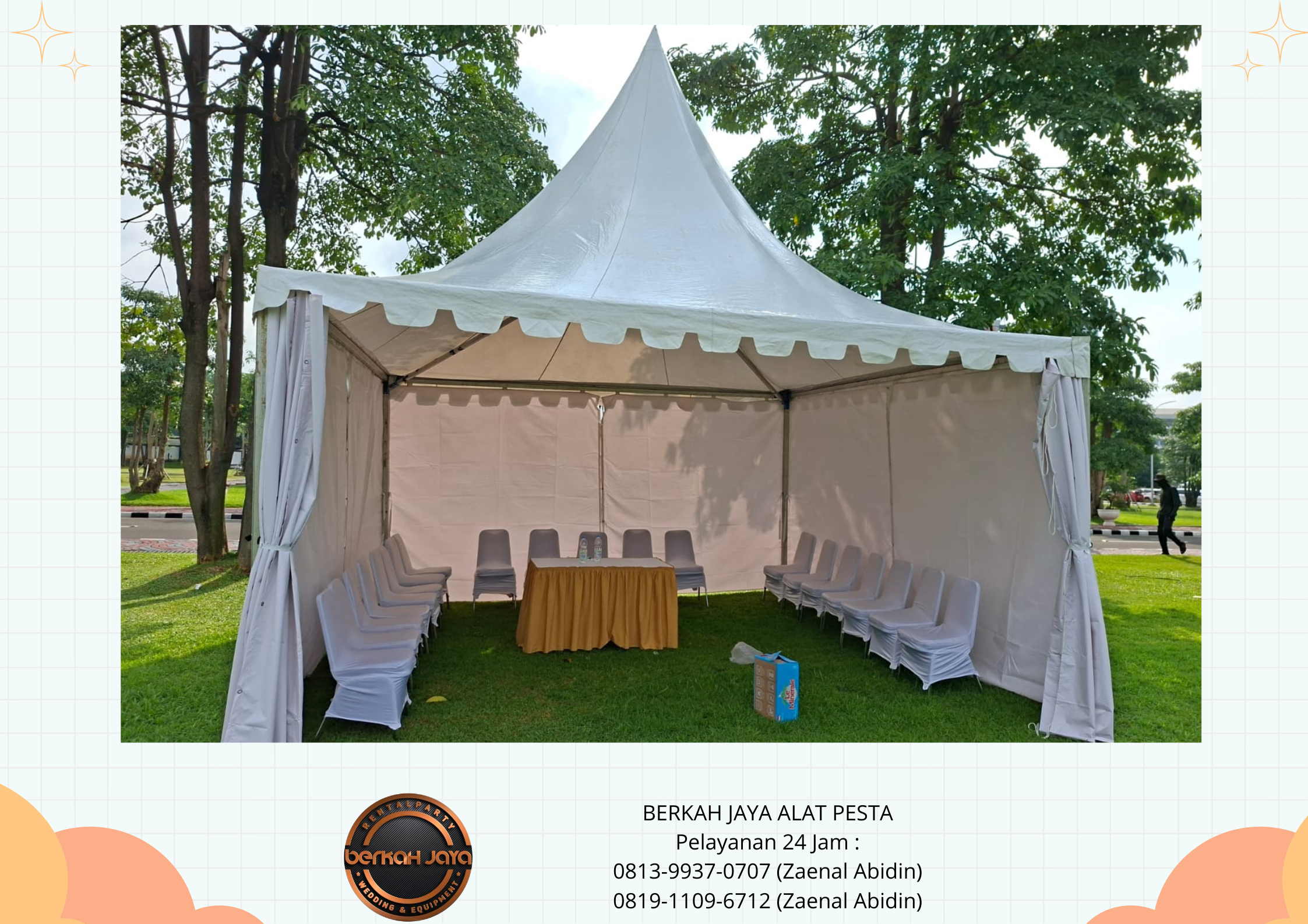 Tempat Sewa Tenda Sarnafil Kerucut Daerah Jakarta Berkualitas Kokoh