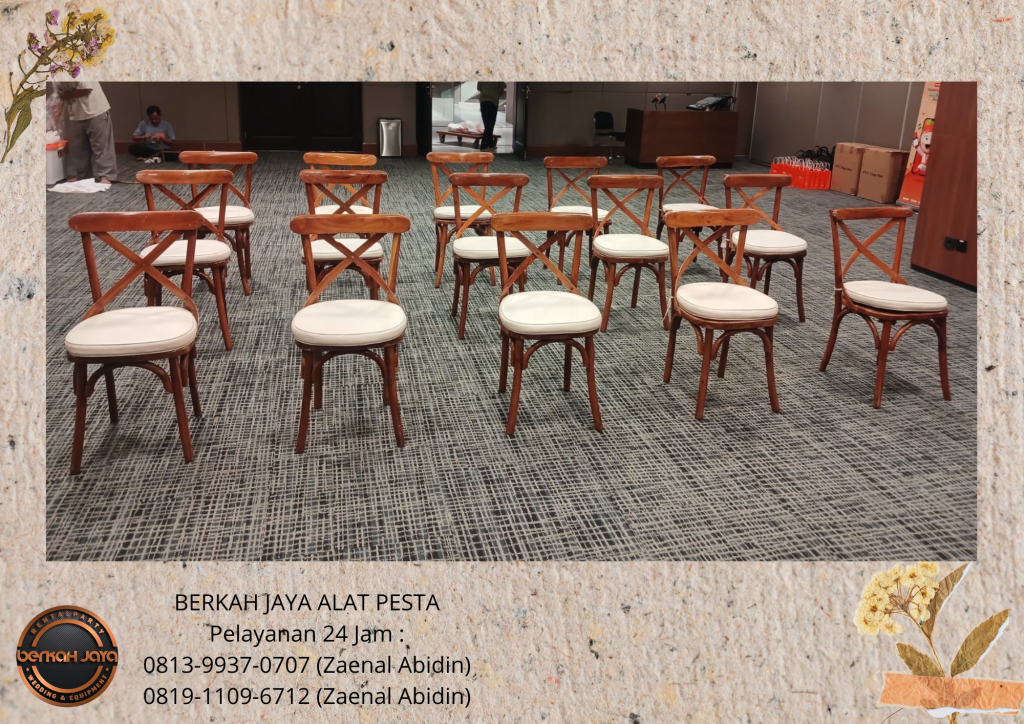 Rental KURSI CROSSBACK KAYU JATI Area Jakarta Selatan
