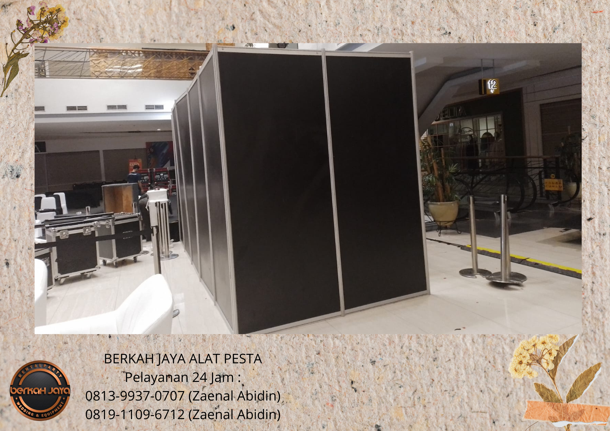 Rental PARTISI PEMBATAS RUANG WARNA HITAM DAN PUTIH Area Jakarta Selatan
