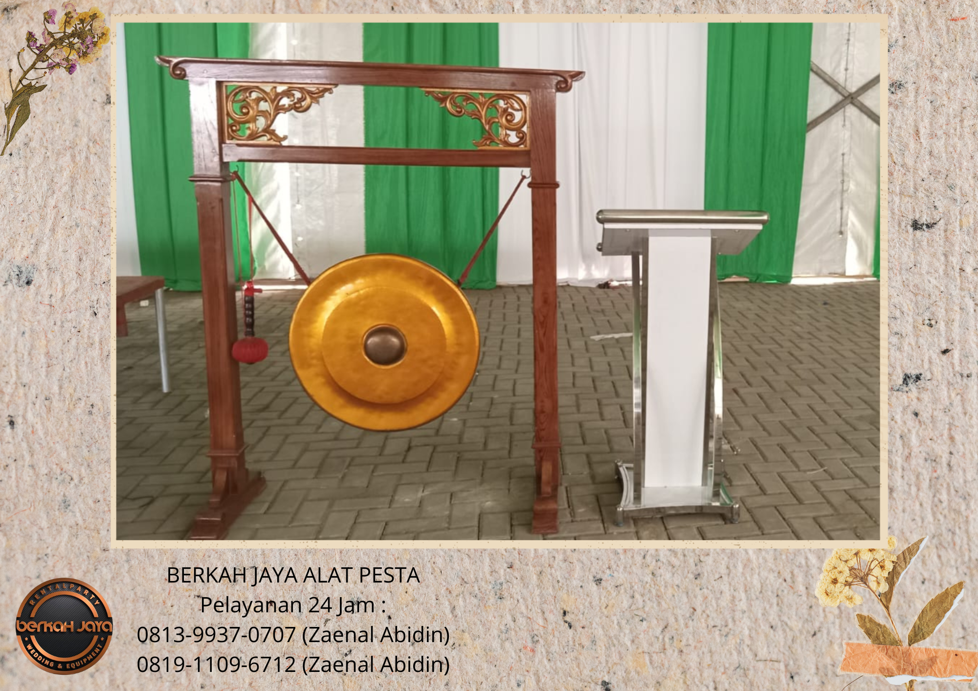 Sewa GONG LENGKAP STANDING Area Jakarta Selatan