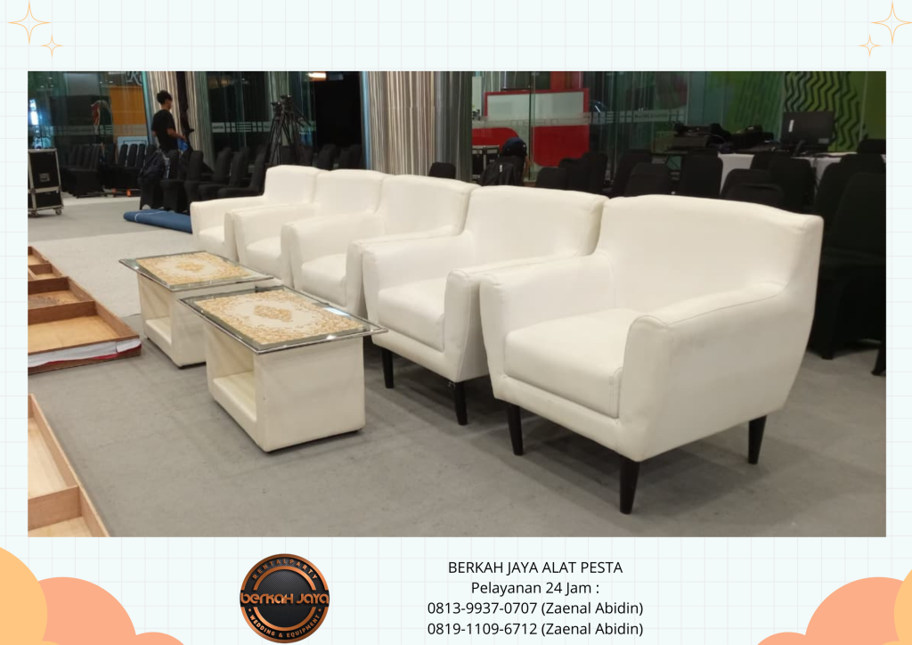 Sewa SOFA KOTAK OVAL SCANDINAVIAN QUEEN PUTIH Jakarta Selatan