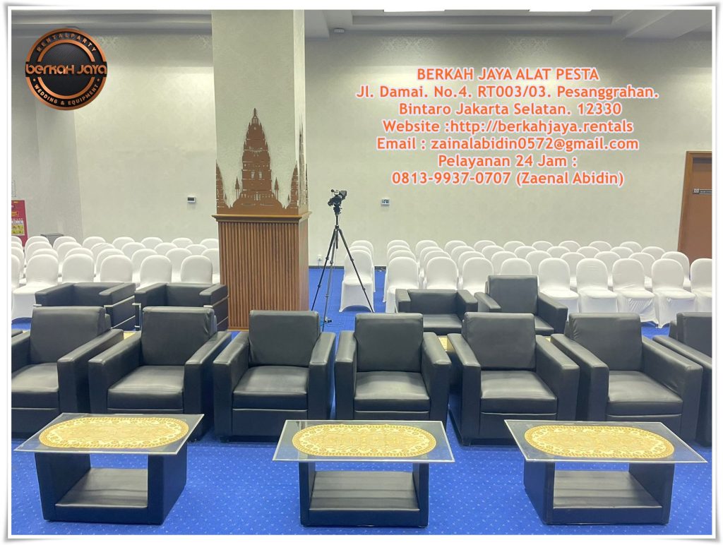 Sewa SOFA MODEL KOTAK WARNA HITAM Jakarta Selatan
