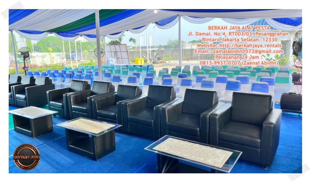 Sewa SOFA MODEL KOTAK WARNA HITAM Jakarta Selatan