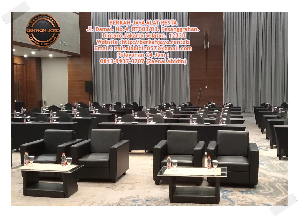 Sewa SOFA MODEL KOTAK WARNA HITAM Jakarta Selatan