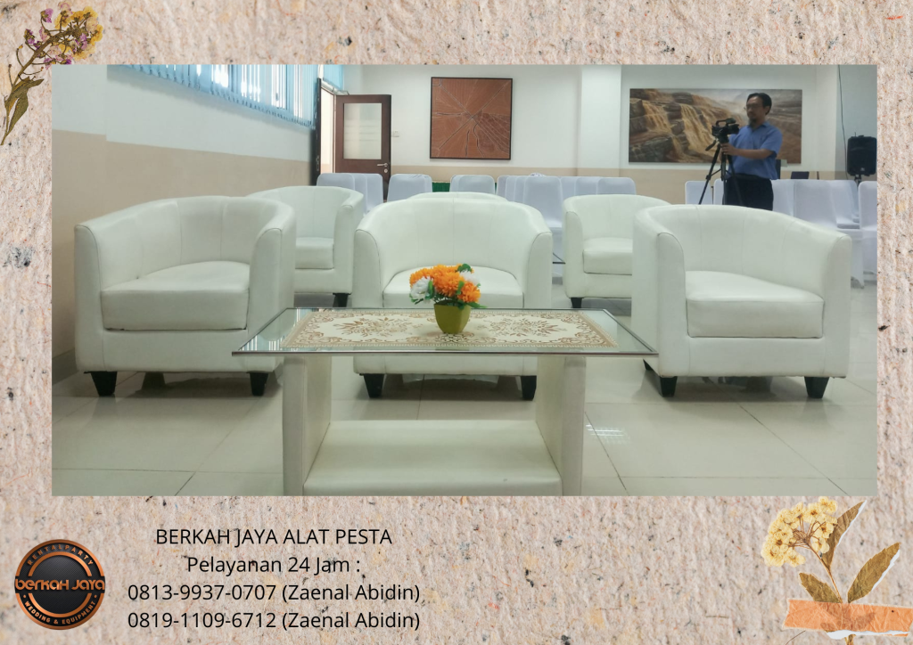 Sewa SOFA KOTAK OVAL SCANDINAVIAN QUEEN PUTIH Jakarta Selatan
