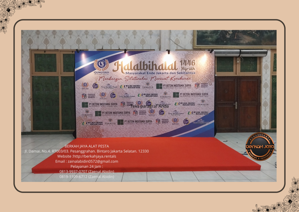 Sewa TENDA BACKDROP FLOORING KURSI MISTY COOL Jakarta