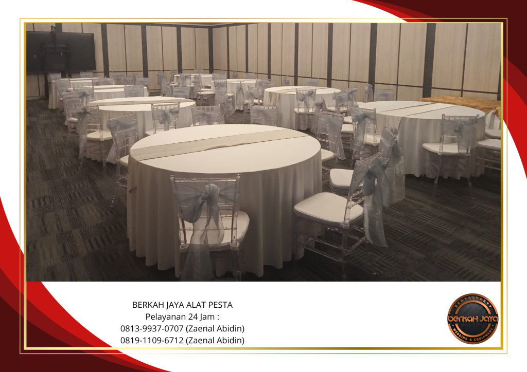 Sewa GONG ROUND TABLE KURSI TIFFANY ACRYLIC Jakarta Selatan