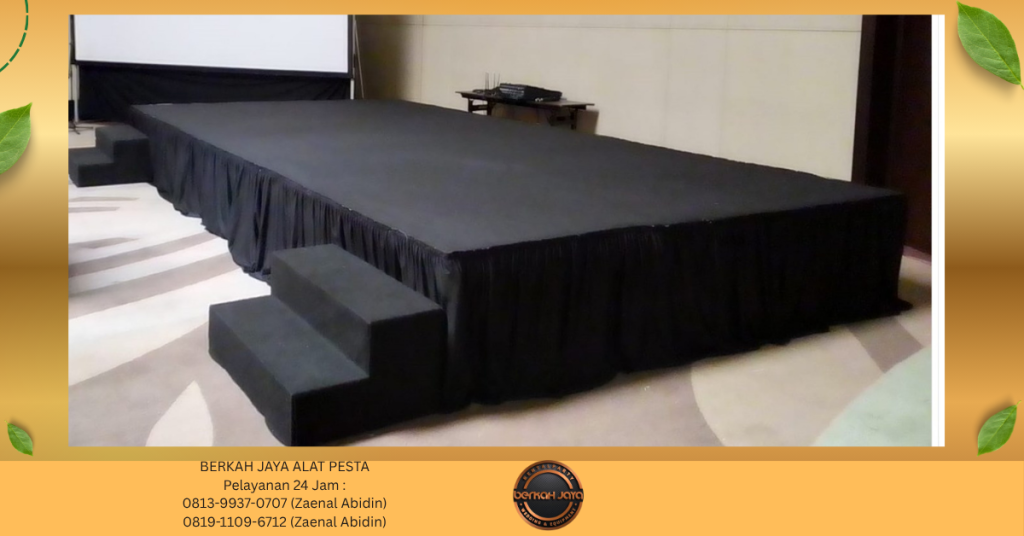 Rental PANGGUNG INDOOR COVER KARPET HITAM Jakarta Selatan