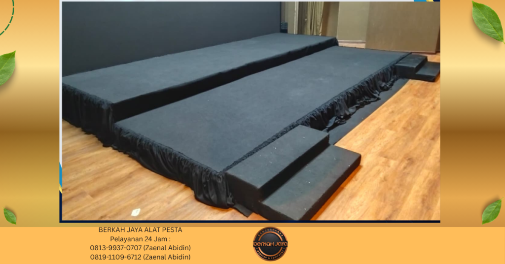 Rental PANGGUNG INDOOR COVER KARPET HITAM Jakarta Selatan