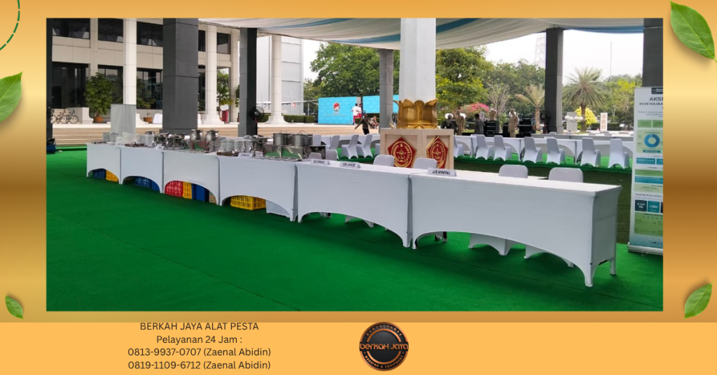Rental ROUND TABLE MEJA IBM TIANG ANTRIAN Cilangkap