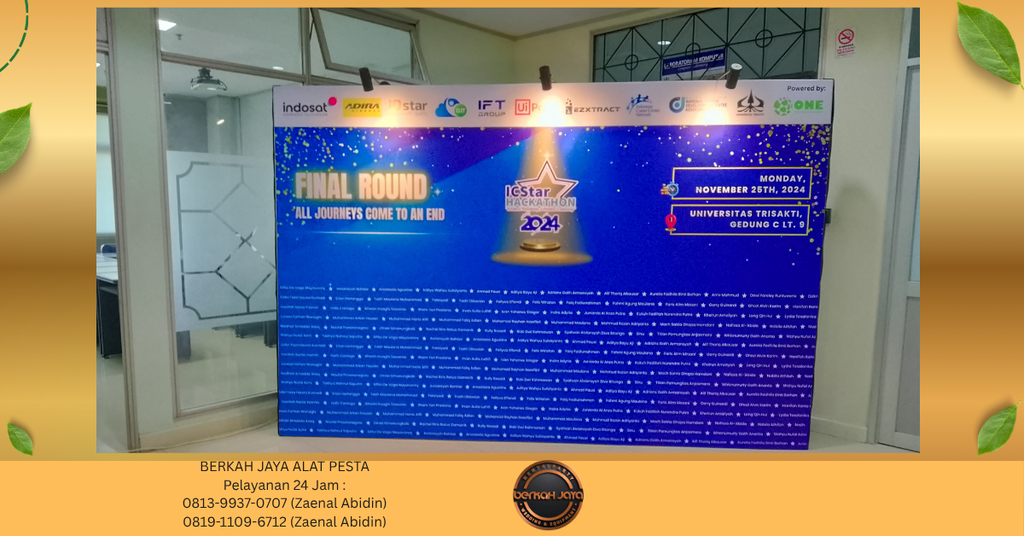 Sewa Backdrop Aneka Ukuran Jakarta Selatan 081399370707