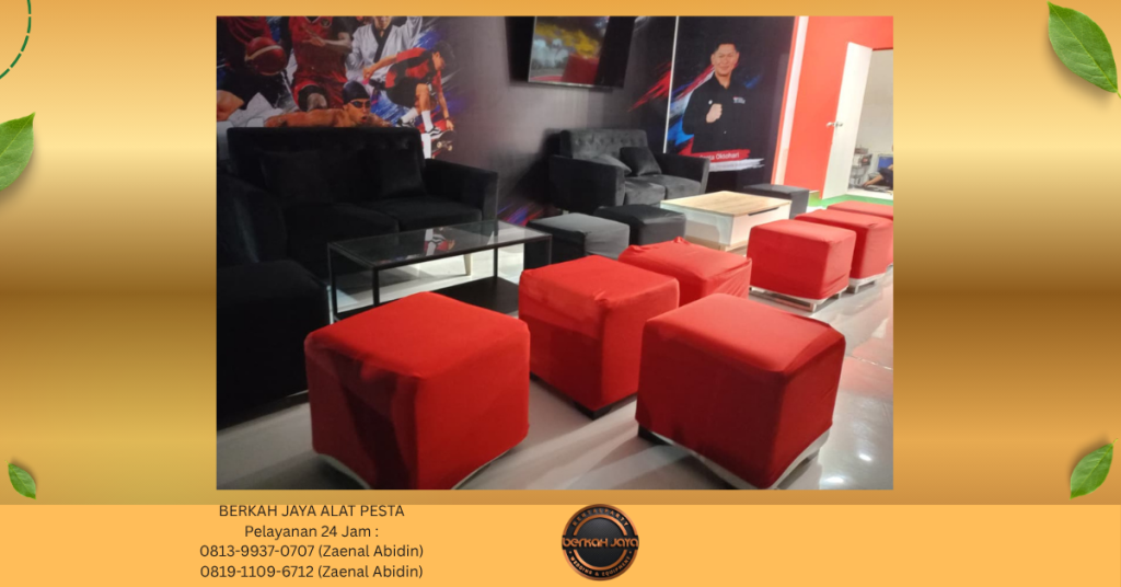 Sewa PUFF KOTAK MERAH MISTY FAN SOFA Jakarta Selatan