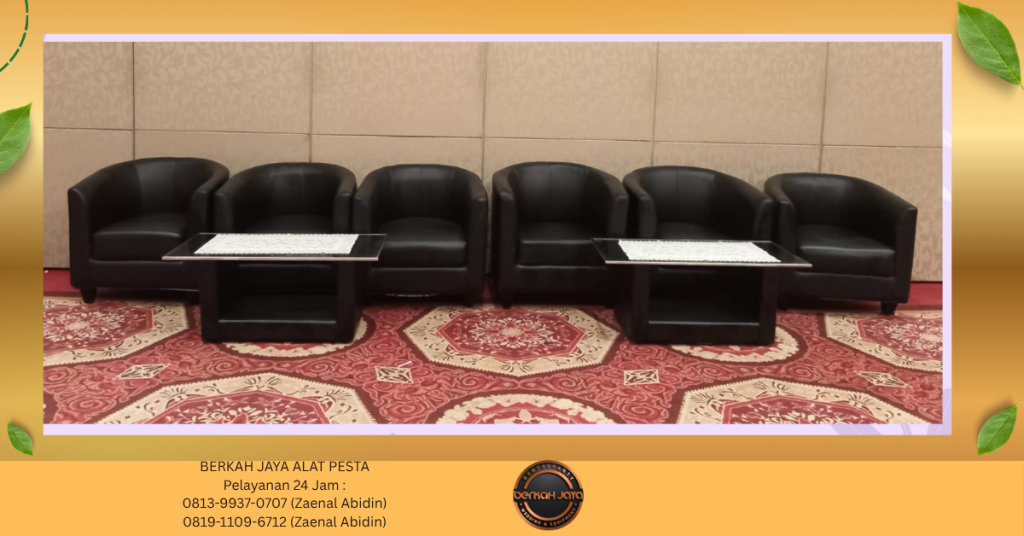 Sewa SOFA OVAL WARNA HITAM Jakarta Selatan
