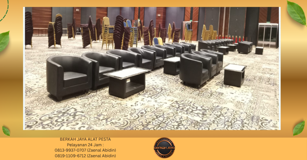 Sewa SOFA OVAL WARNA HITAM Jakarta Selatan