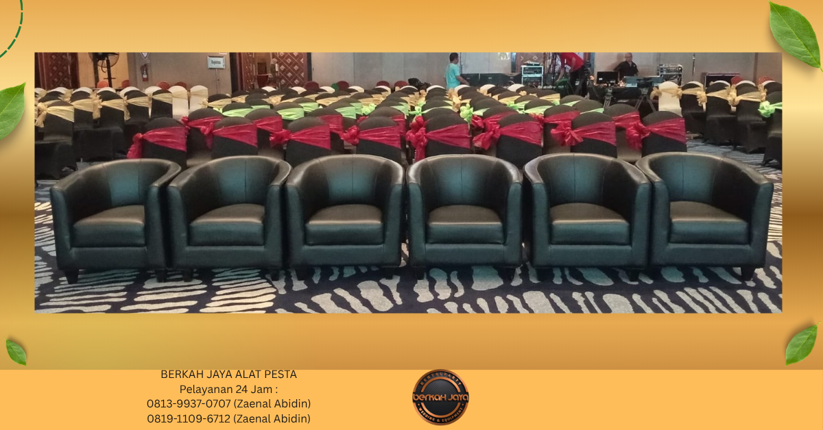 Sewa SOFA OVAL WARNA HITAM Jakarta Selatan