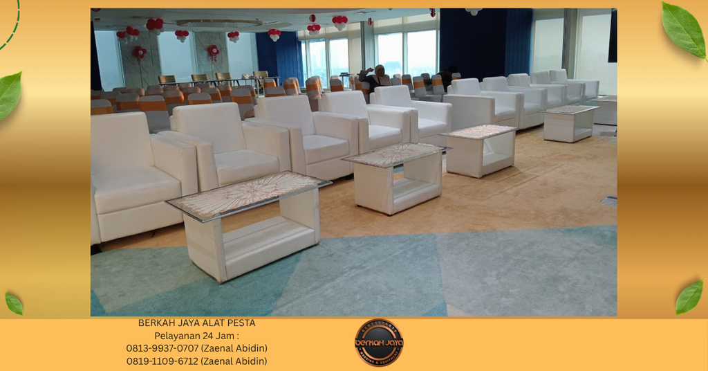 Sewa Sofa Oval Dan Kotak Putih Jakarta Selatan 081399370707