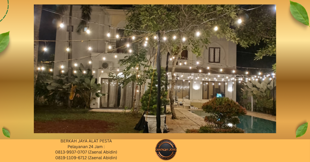 Sewa TENDA Dan LAMPU TAMAN GANTUNG Jakarta Selatan