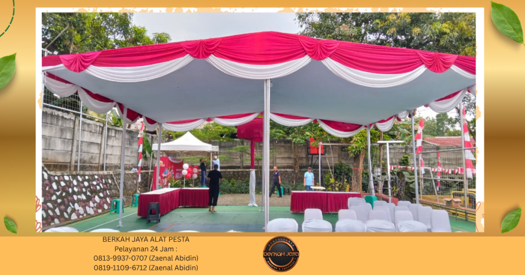 Sewa TENDA PLAFON PONI MERAH PUTIH Jakarta