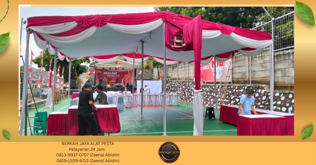 Sewa TENDA PLAFON PONI MERAH PUTIH Jakarta Selatan