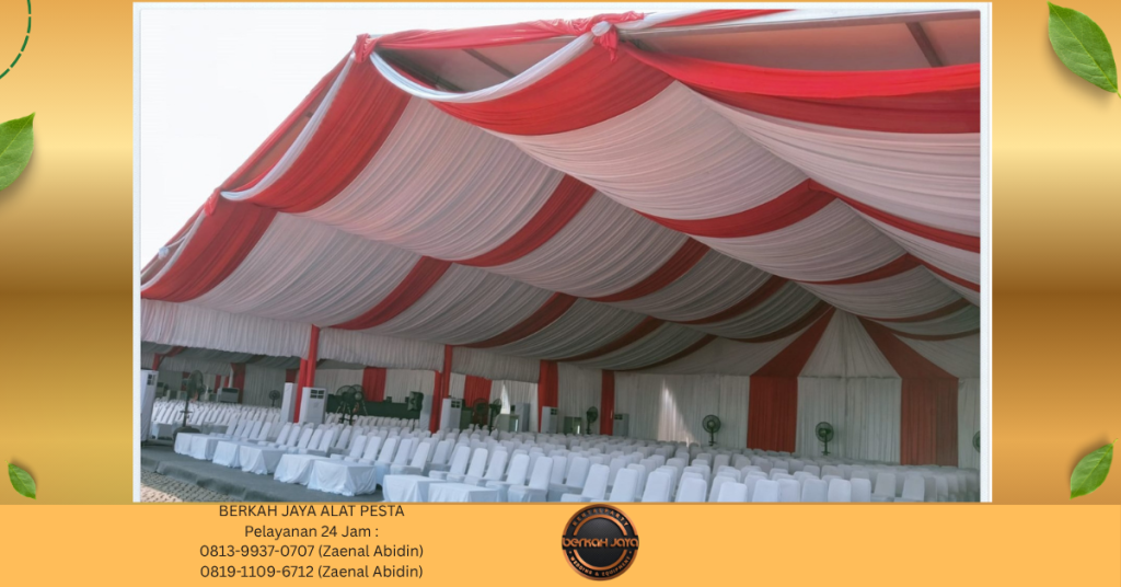 Sewa TENDA RODER DEKORASI KAIN MERAH PUTIH Jakarta Selatan