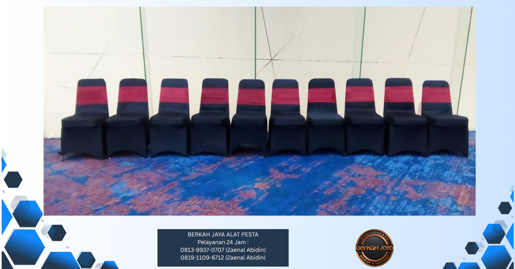 Sewa Kursi Futura Cover Hitam Pita Merah Jakarta Selatan 081399370707