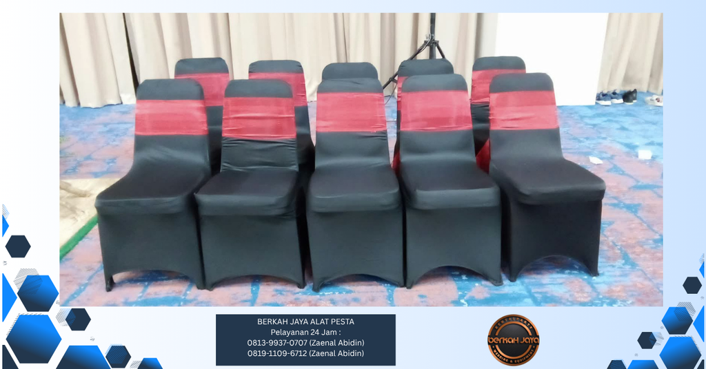 Sewa Kursi Futura Cover Hitam Pita Merah Jakarta Selatan 081399370707