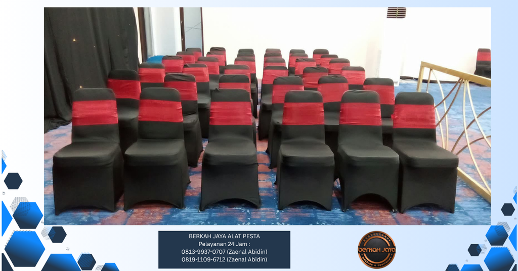 Sewa Kursi Futura Cover Hitam Pita Merah Jakarta Selatan 081399370707
