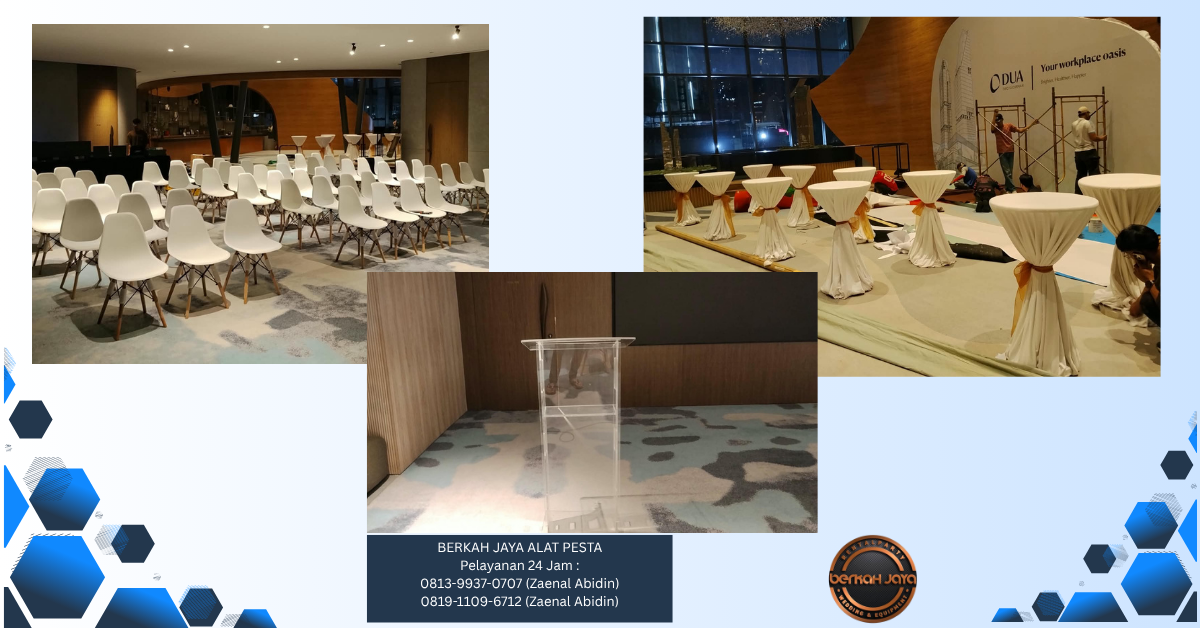 Sewa Kursi Scramble Meja Bar Podium Acrylic Jakarta 081399370707